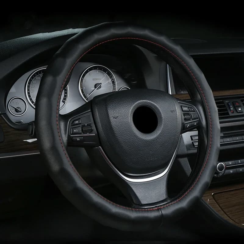 Seat cover in real leather cover luxury accessories auto diameter for 36/38/39 cm