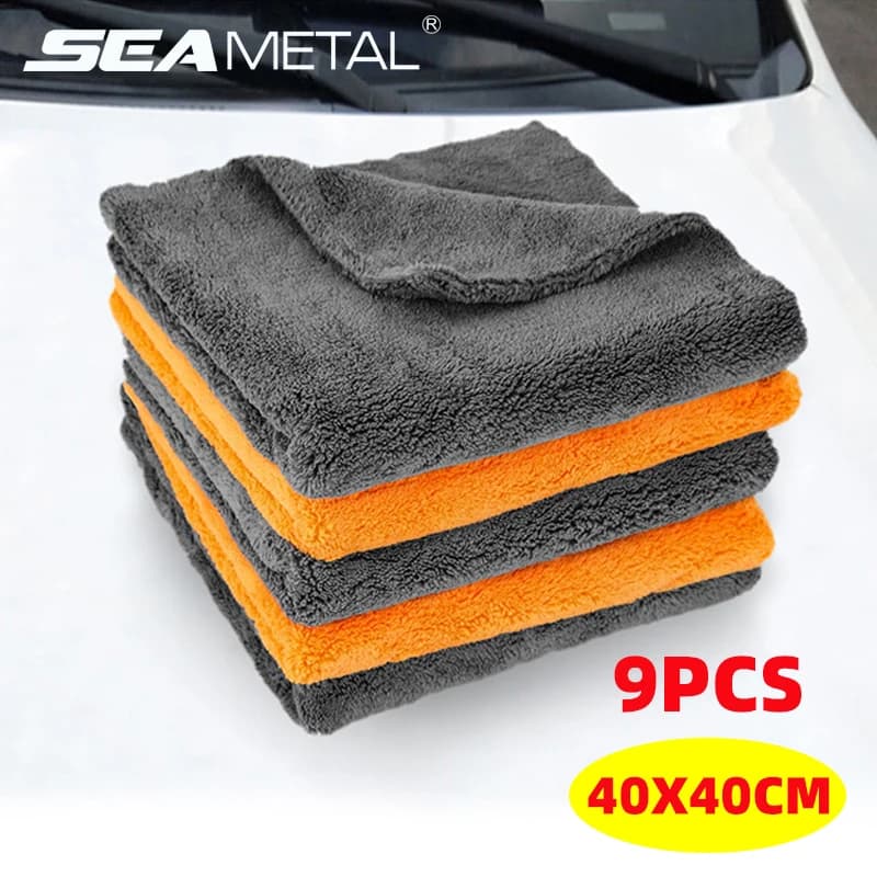 Towels in Microfiber for Cars, Soft and Mirrors, Super Absorbents, Without Edges, for Washing and Drying