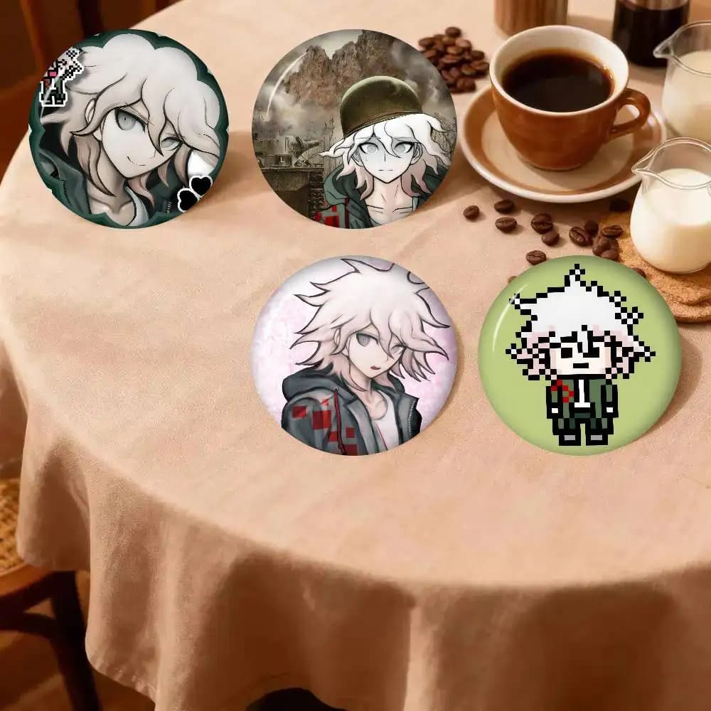 Anime Nagito Komaeda Game Anime Brooches Cute Cartoon Badge Jacket Jeans Lapel Pin Gift Accessorie