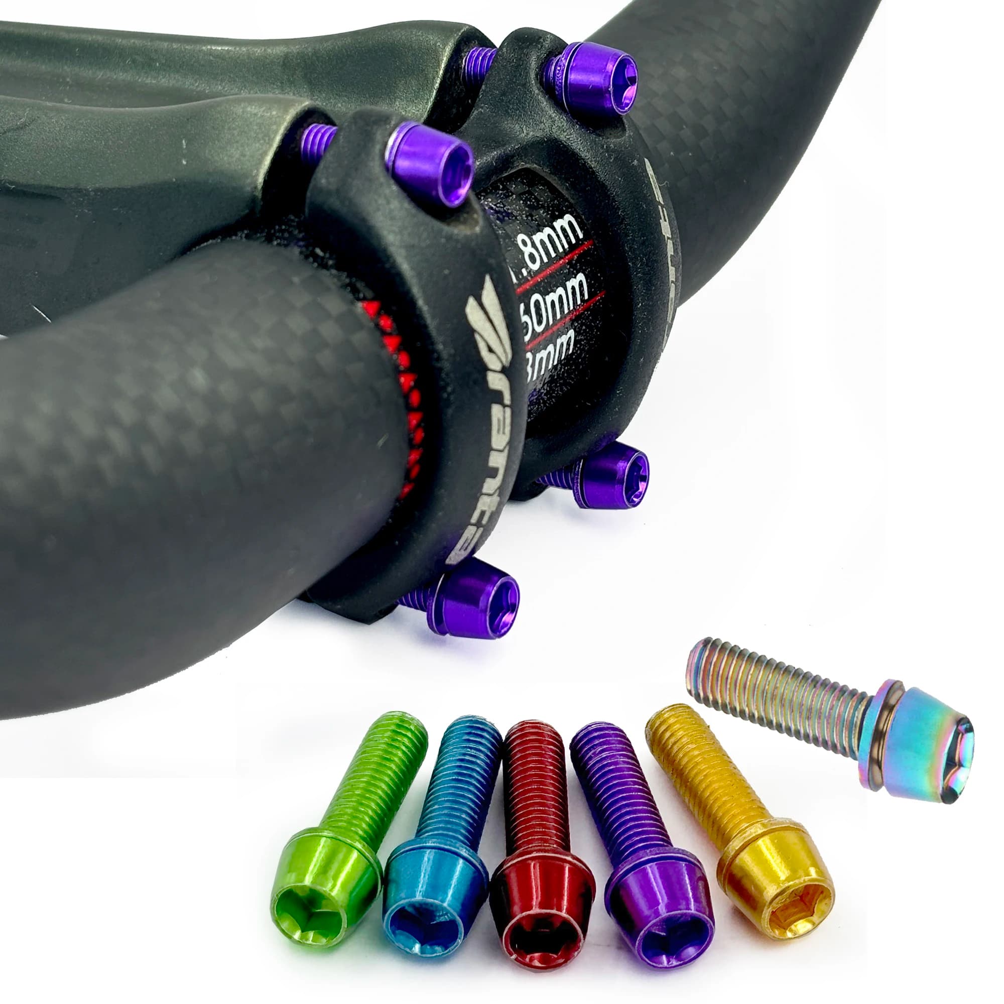 Bulloni in acciaio legato M5 per attacco manubrio bici da 6 pezzi, viti per bulloni attacco manubrio bicicletta, bulloni in acciaio M5 * 18mm per aggiornamento bicicletta