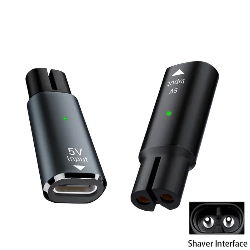 Convertitore caricabatterie adattatore per rasoio tipo C 5V per Philips OneBlade QP2724 QP2834 QP1424 QP1924 QP4631 MG7910 S1115 Barba Trimmer