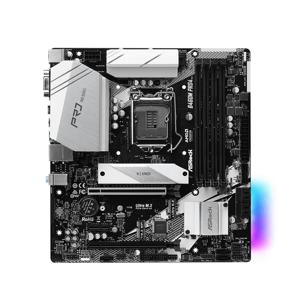 ASRock B460M PRO4 Motherboard LGA 1200 Support 10900K 10100F 10600KF 10400KF 10700k G6400 G5900 CPU DDR4 M.2 HDMI mATX mainboard