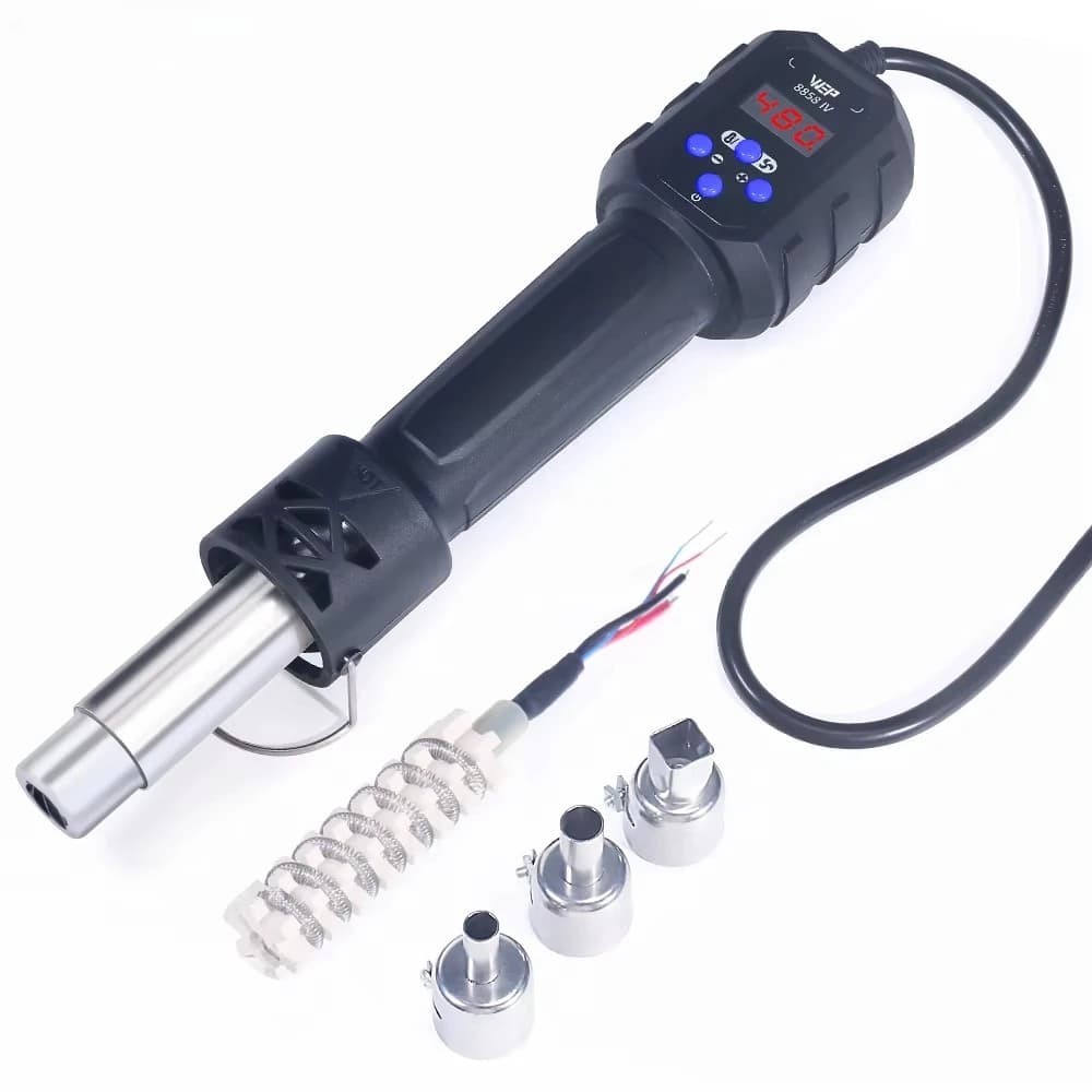 Pistola ad Aria Calda YIHUA Micro con Regolazione Temperatura C/F 8858IV 700W, Stazione di Saldatura e Rilavorazione, Pistola Termica Digitale LCD per Saldatura BGA IC
