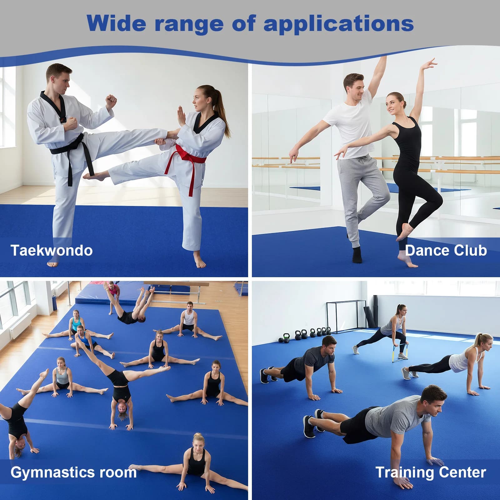 Tappetino Pieghevole per Ginnastica 300x180x4cm, Tappetini Extra Spessi con Superficie Antiscivolo per Pilates, Fitness, Stretching e Yoga
