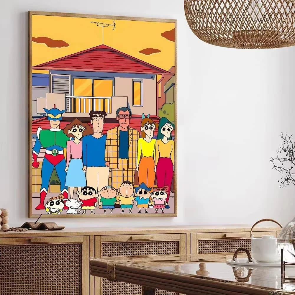 5D DIY Diamond Painting Kit Crayon Shin Chan Anime Art Full Drill Rhinestone Mosaic Wall Decor Gift for Adults Frameless