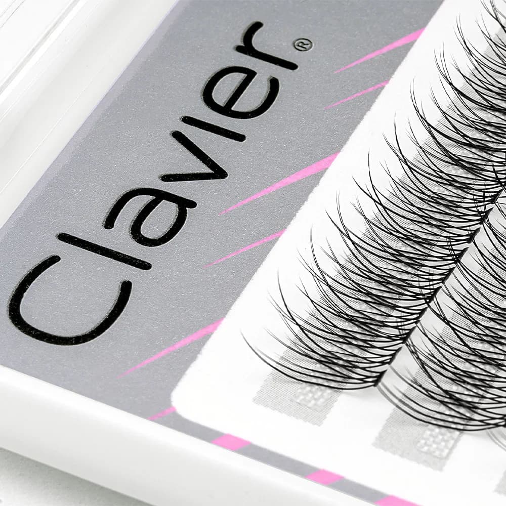 Clavier Ciglia leggere a forma di V Grappolo individuale Estensioni finte Cils Trucco naturale ed elegante Ciglia a coda di rondine Ciglia di visone 0.07C