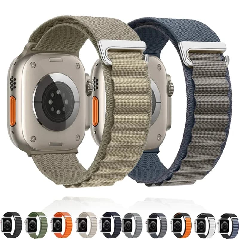 Cinturino ad anello alpino per Apple Watch Ultra 2 Band 9 8 7 49mm 45mm 41mm cinturino sportivo in Nylon iWatch 10 6 5 4SE 44/40mm 46/42mm cintura