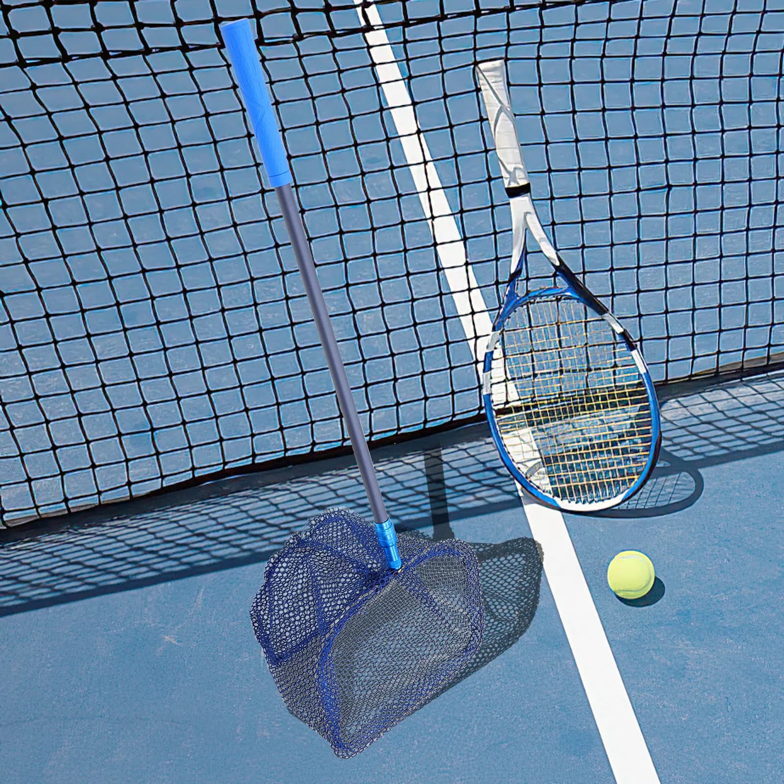 Raccoglitore di Palline da Ping Pong Resistente con Asta Telescopica e Manico Lungo, per Palline da Tennis e Golf, Facile da Usare
