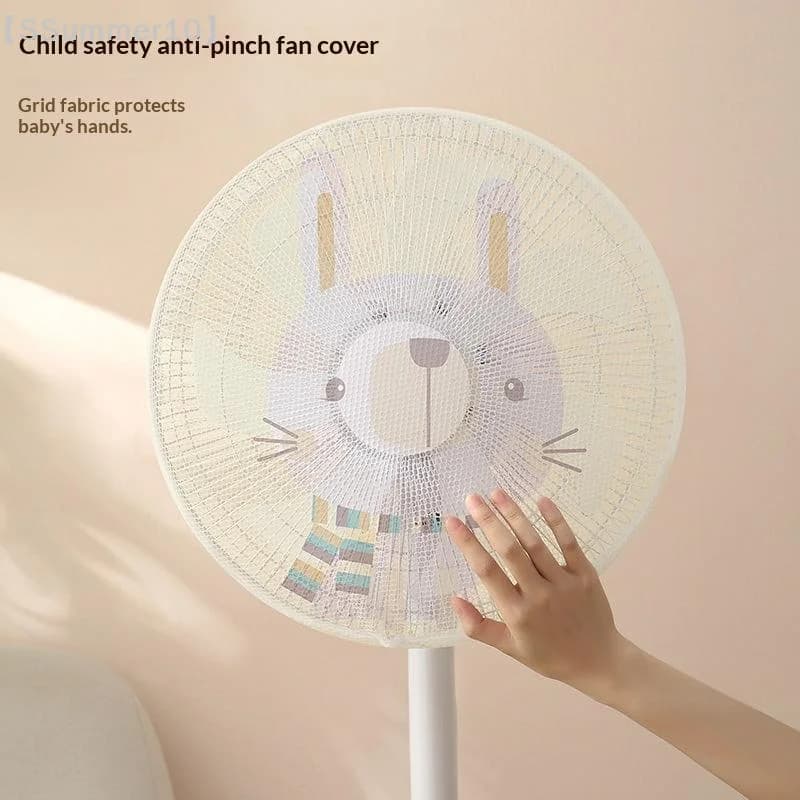 【SSummer10】Rete di protezione antipizzicamento per ventilatore elettrico - Borsa portaoggetti per protezione mani per ventilatore a piantana【SS】