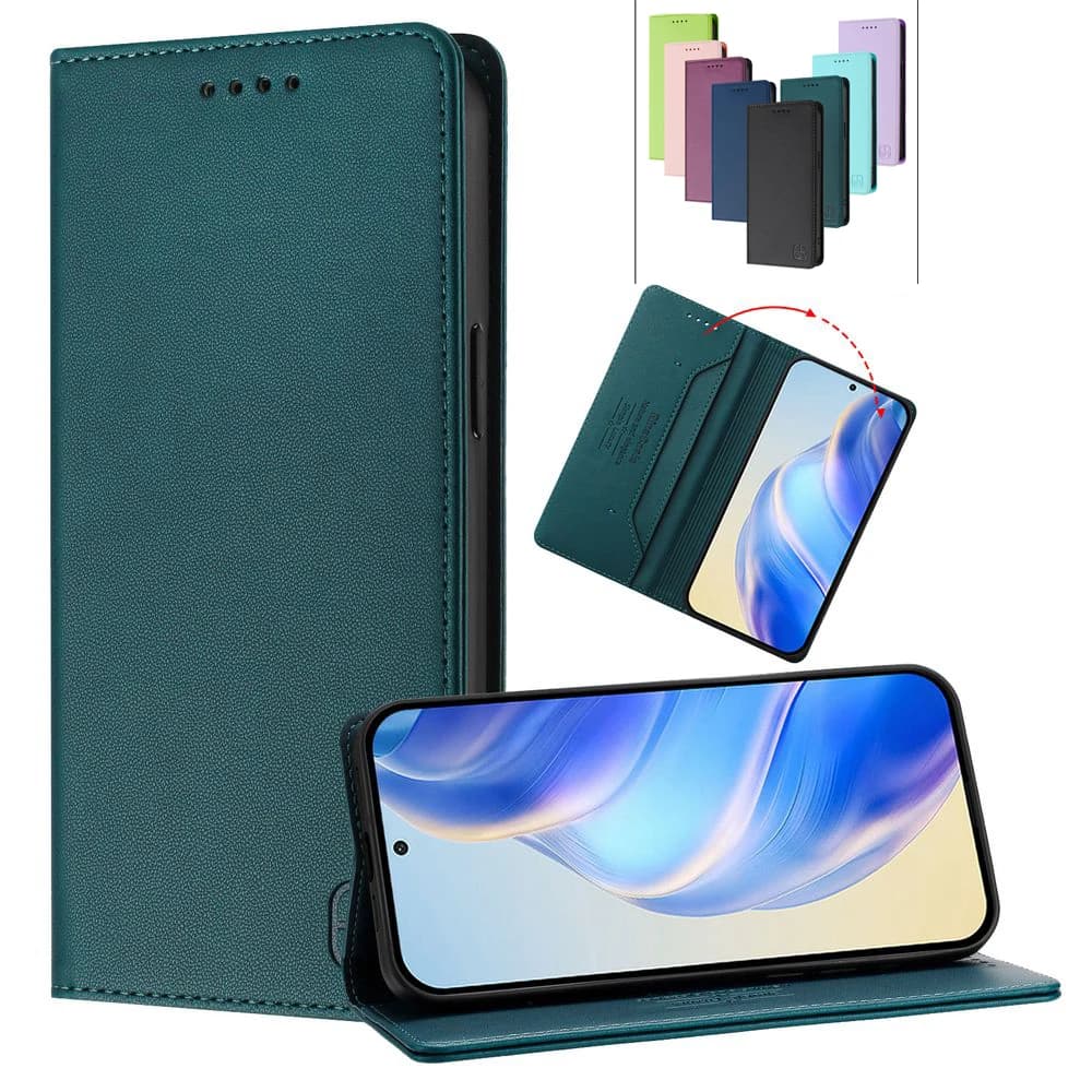 Portafoglio Forte Custodia in pelle con slot per schede magnetiche per XiaoMi Poco X7 Pro X6 X5 X4 X3 NFC GT 4G 5G Cover