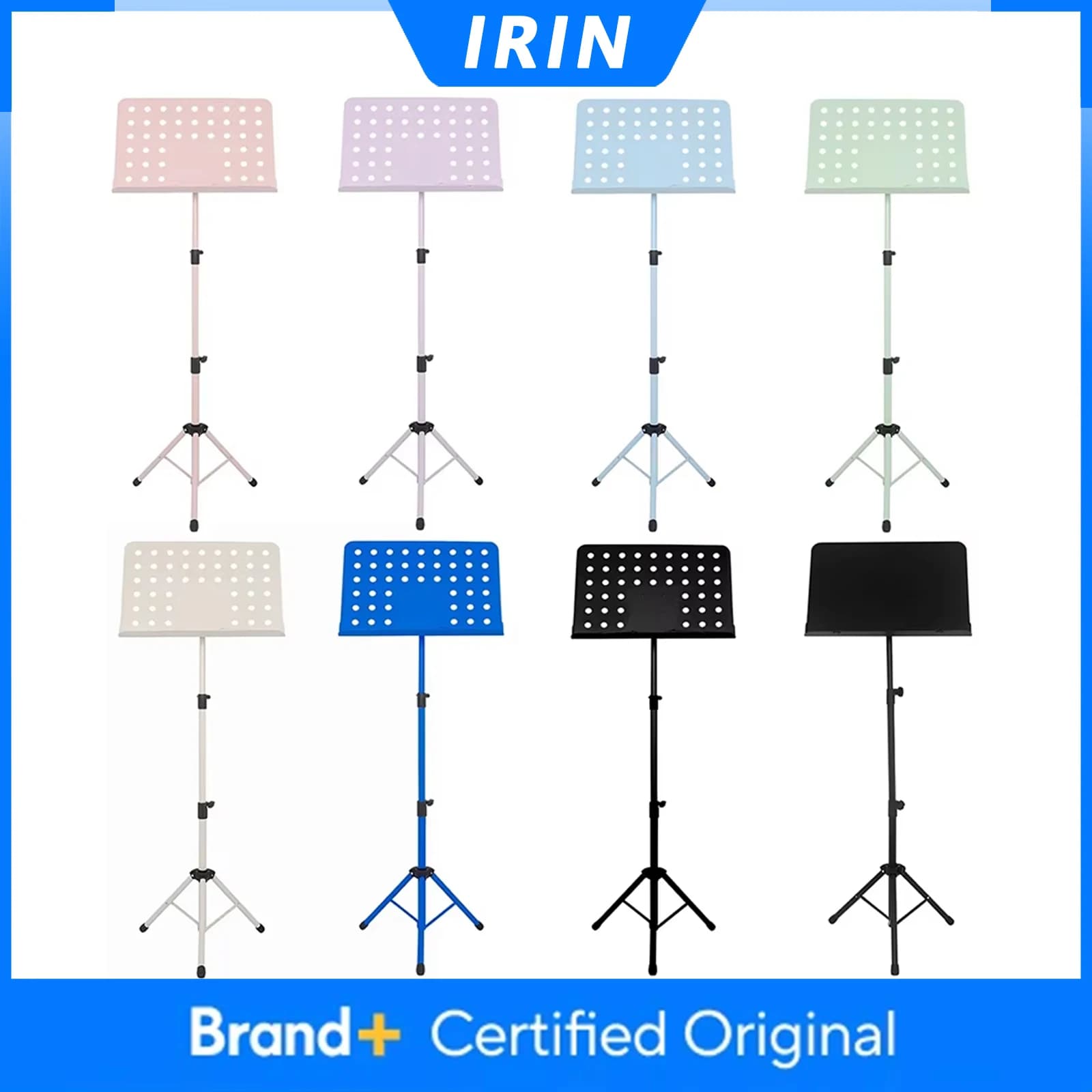 Supporto per Spartiti IRIN Pieghevole, Treppiede in Lega di Alluminio per Partiture Musicali, per Chitarra, Violino, Pianoforte