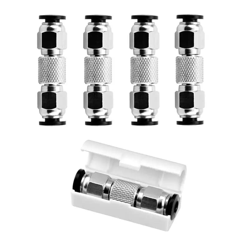 AT43-5Pcs Connettori per tubi in PTFE per stampanti 3D, connettori pneumatici, per Bambu Lab X1 X1C X1E P1P P1S, Plug and Play