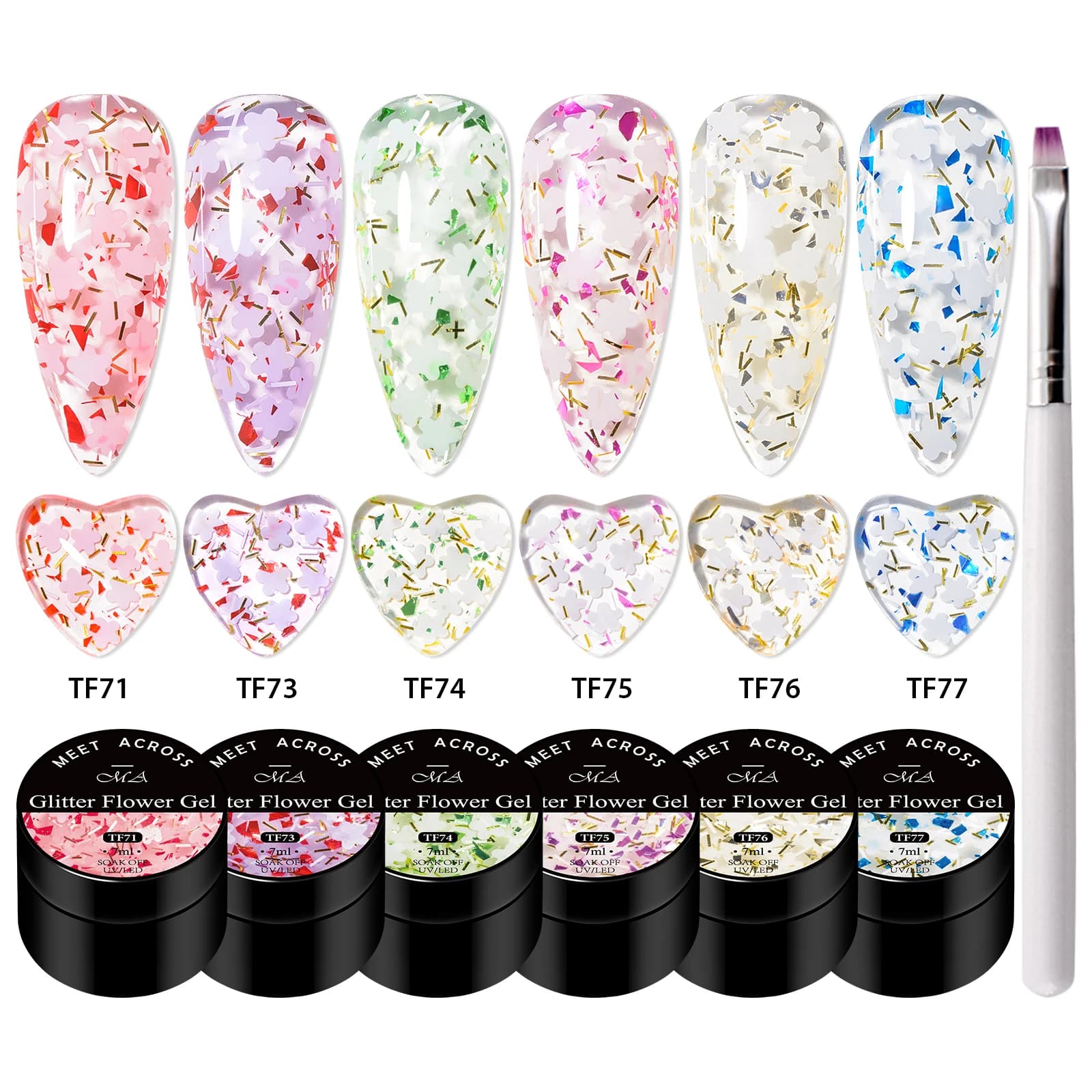 6 PZ/SET Fiore Secco Gel Smalto Per Unghie Set Fiore Naturale Fata Unghie Artistiche Gel Soak Off UV LED Pittura Vernice Per Unghie Kit FAI DA TE