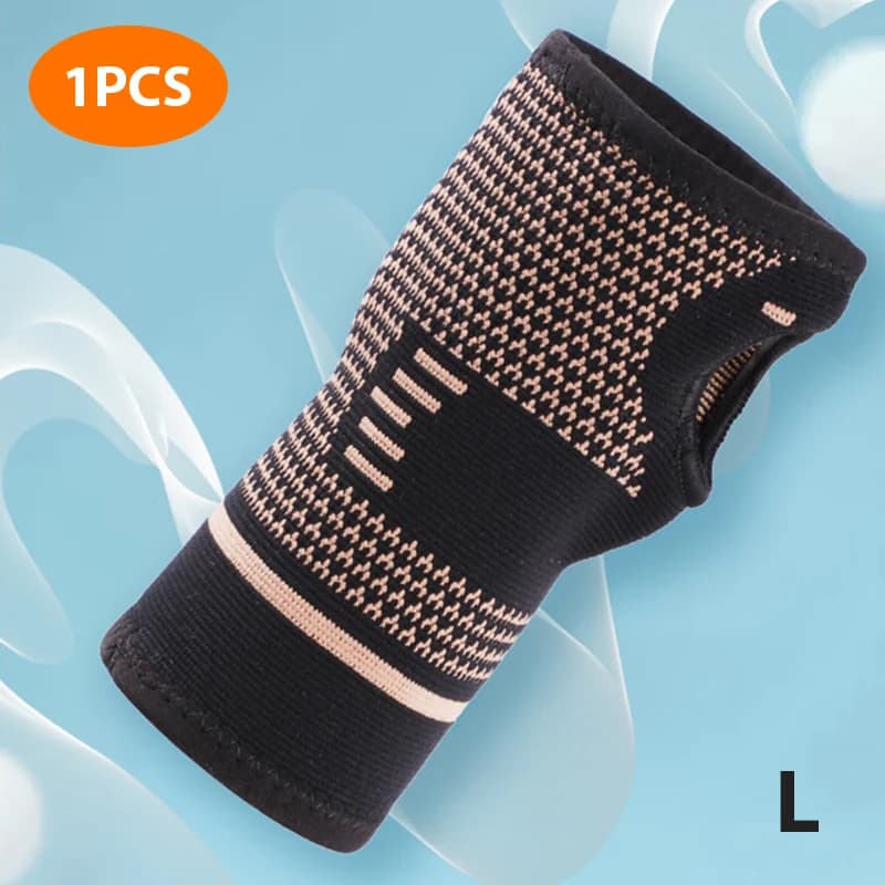 Supporto per il polso in rame braccialetto professionale guanti a compressione sportivi protezione per il polso guanti per l'artrite manicotto elastico per palmo
