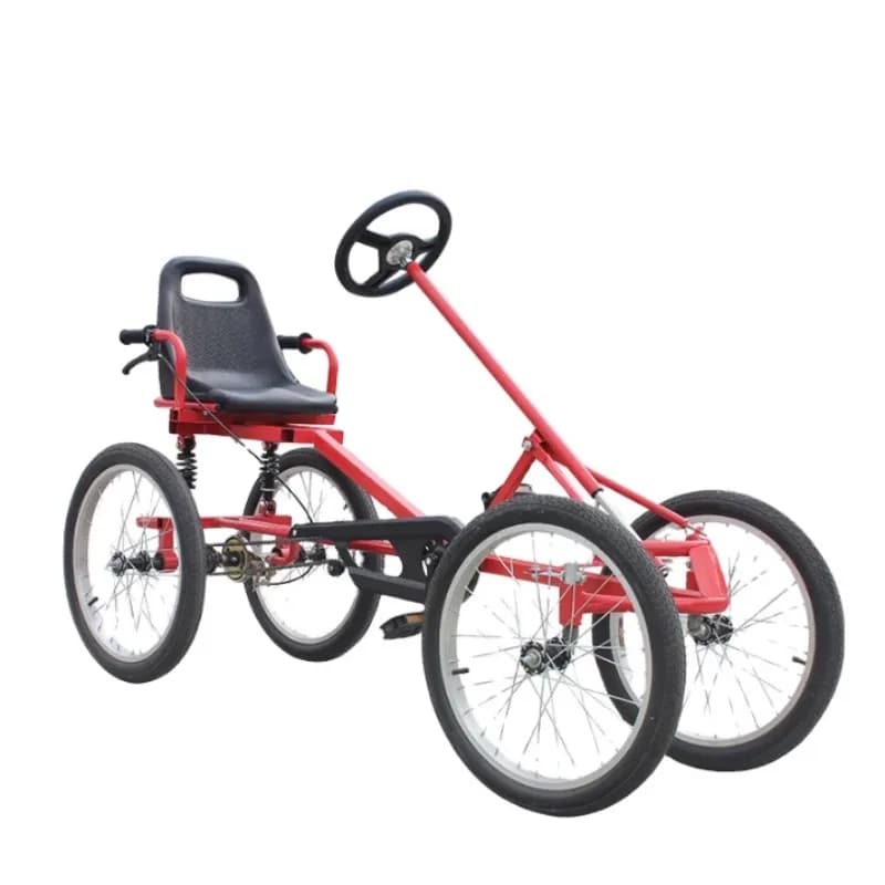 Nuova bicicletta a quattro ruote con pedale con telaio in acciaio