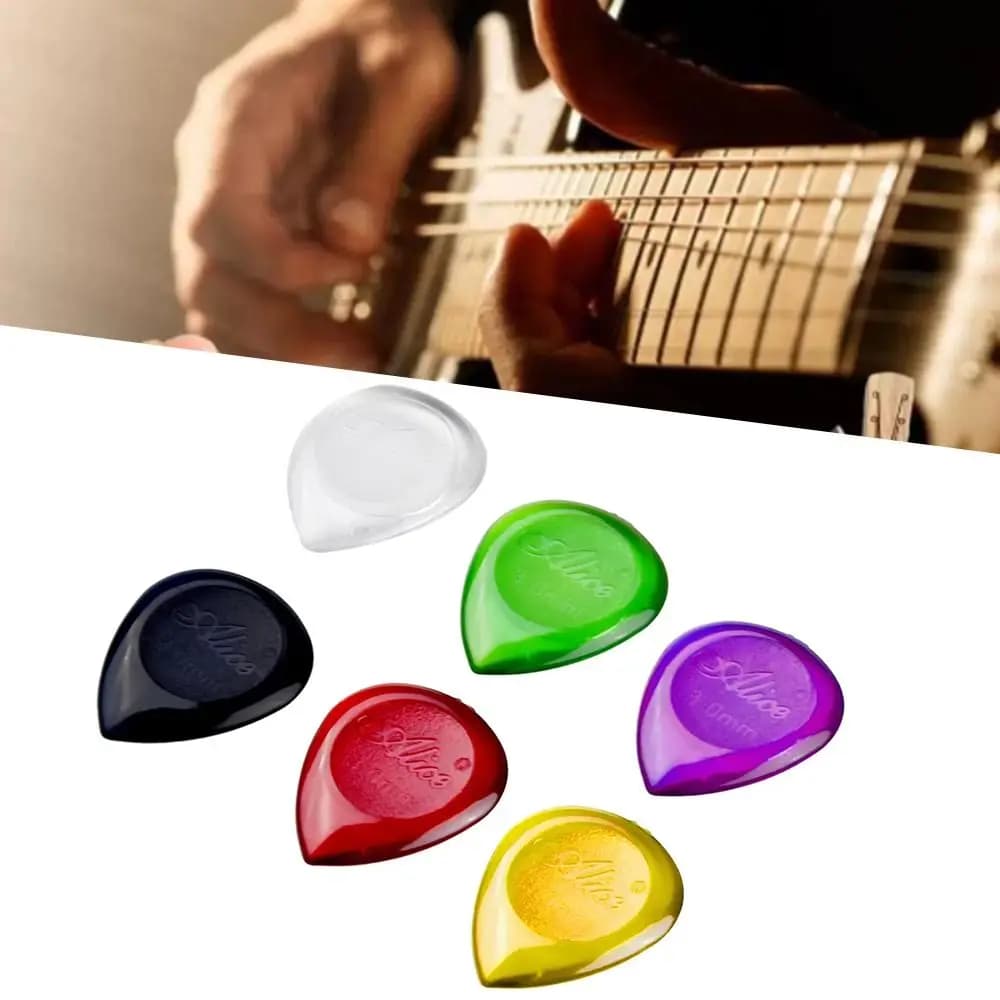 6Pcs New 1/2/3mm Guitar Picks Fast Picking Stubby Electric Bass Guitar Pick ABS Guitar Accessories