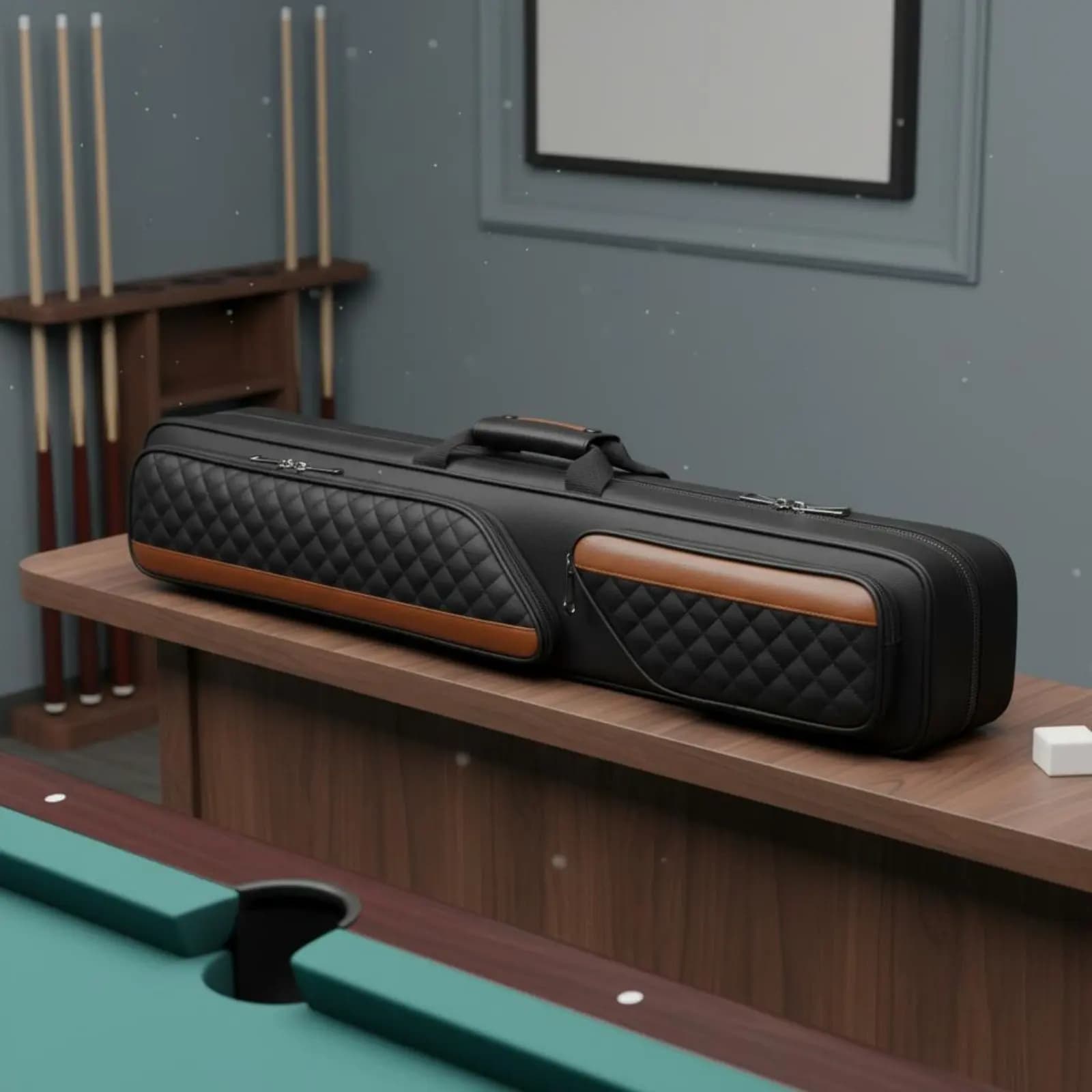Pool Cue Case Sturdy Billiard Stick Bag Billiard Cue Carrying Case Adjustable Shoulder Strap Sports Gear Storage Lightweight