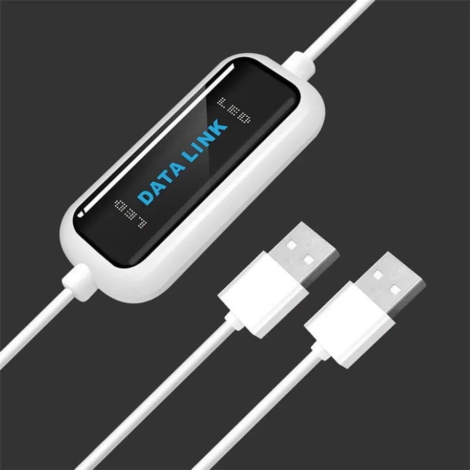 PC to USB PC online Share synchronization connection cable Direct data file transfer network LED Bridge Easy copy between 2 computer data connection cables