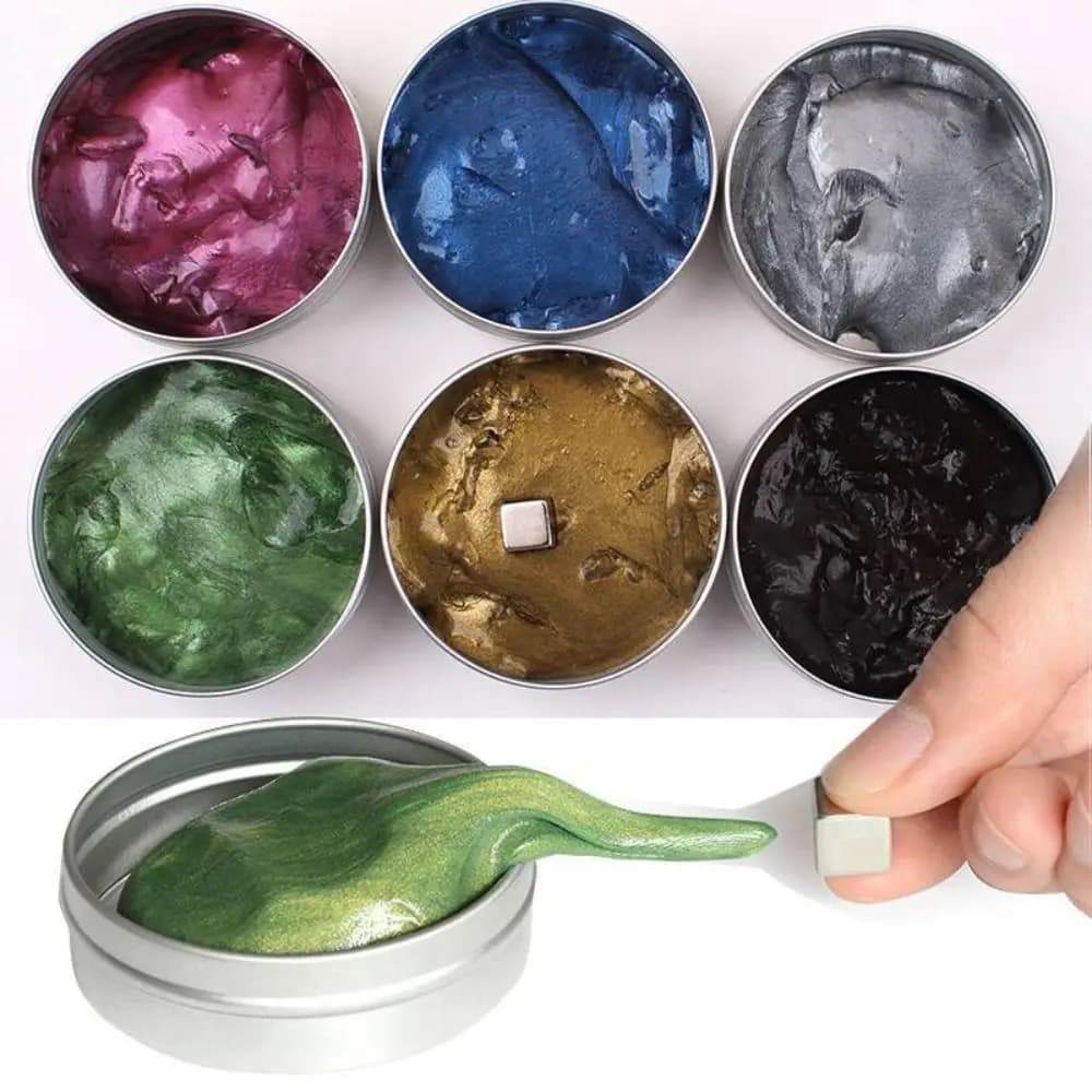 Argilla colorata con fango rimbalzante magnetico in resina Argilla ad aspirazione magnetica ad alta elasticità Interessante plastilina interattiva con fango Giocattoli per bambini