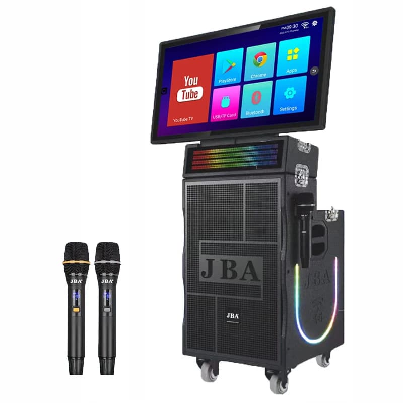 SK-8638 JBA Portable All-in-one Line-array System Speaker with Microphones with Android System Karaoke Machine