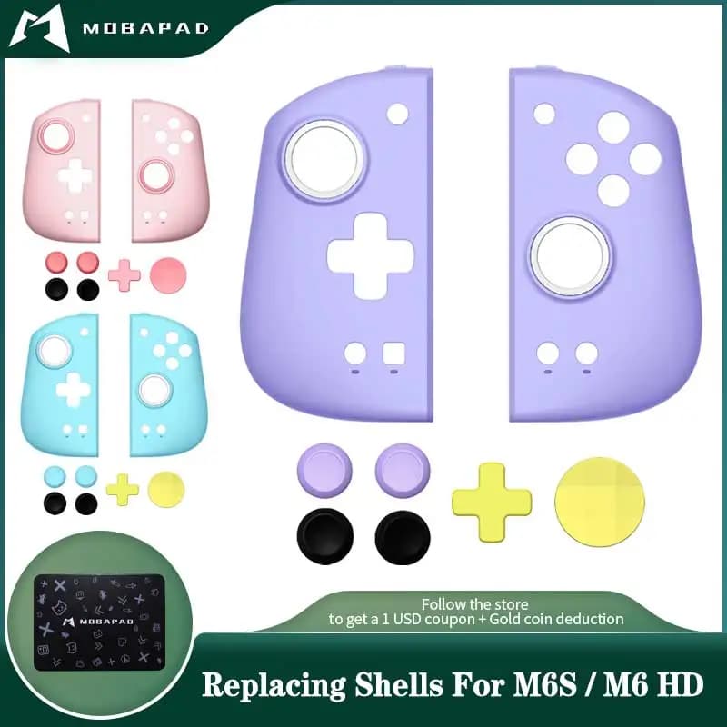 Mocapad M6S / M6 HD Gemini 2 copertura dei pannelli del Controller di gioco, per navo Switch / Switch OLED sinistra e destra Gamepad Grip Joypad