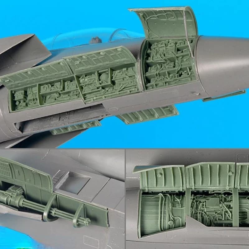 1/48 Kit di montaggio del modello di figura in resina pressofusa parti di modifica degli aerei Kit di parti della scheda di espansione non verniciato F-15 B/D grande set