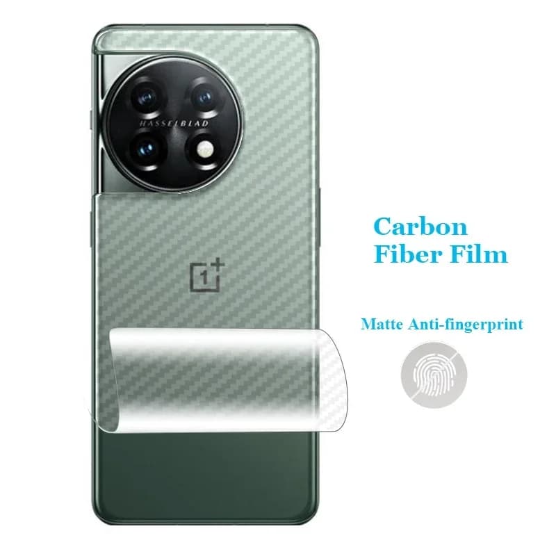 Per OnePlus 15 15R 13 13R 12 12R 11 11R 10T 10R 9R Pro 3D Trasparente In Fibra di Carbonio Posteriore Pellicola Posteriore Stiker Protector (Non Vetro)