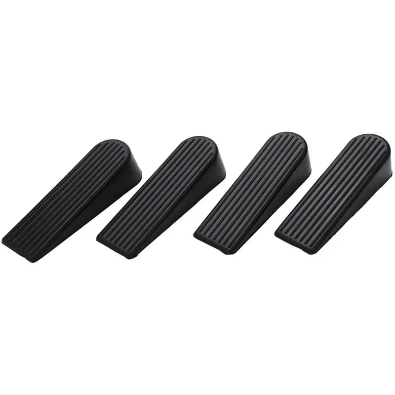 ABBY-12 Pack di fermi per porte, fermi per porte in gomma antigraffio per casa e ufficio (nero)