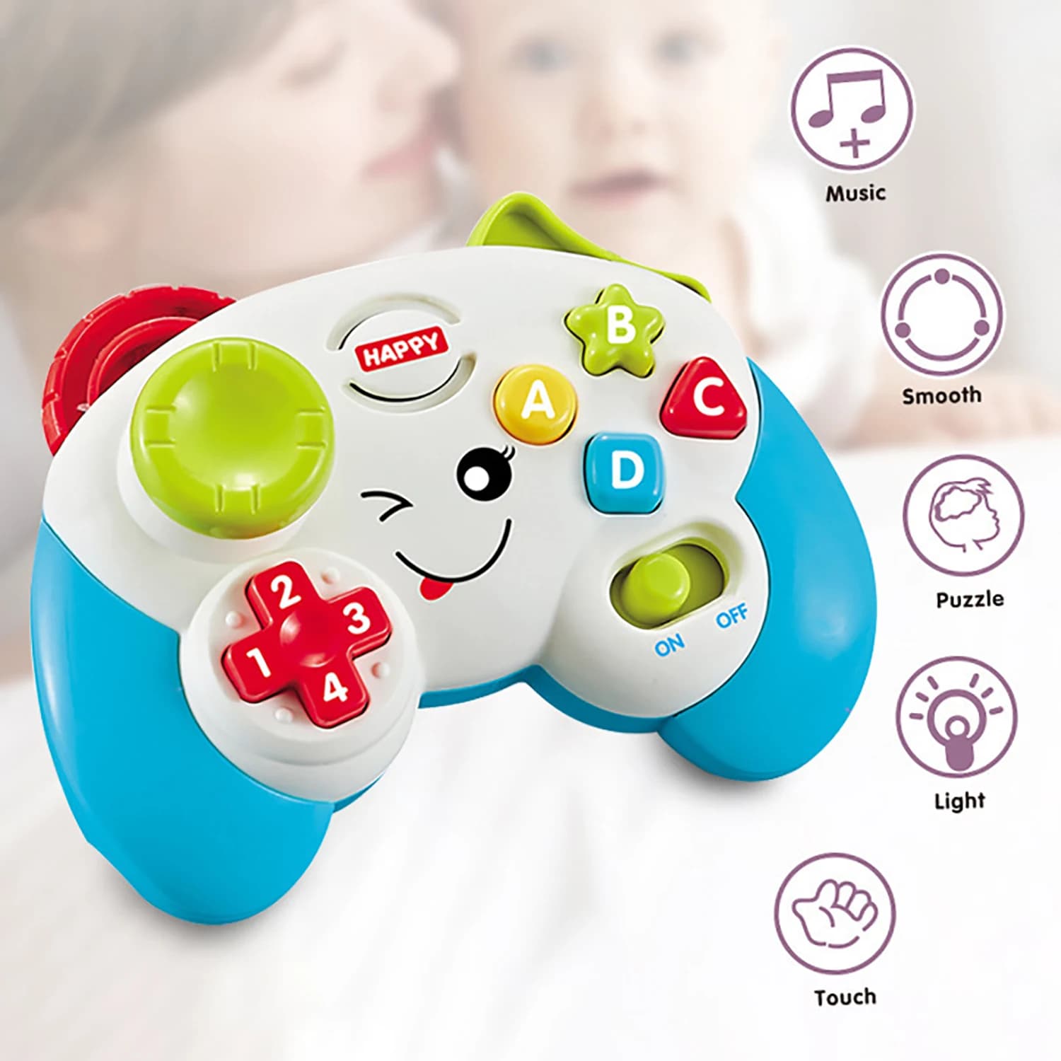 Puzzle giocattolo per controller musicale per videogiochi per l'educazione precoce, giocattolo interattivo per bambini genitore-figlio, addestramento al pensiero coltivante