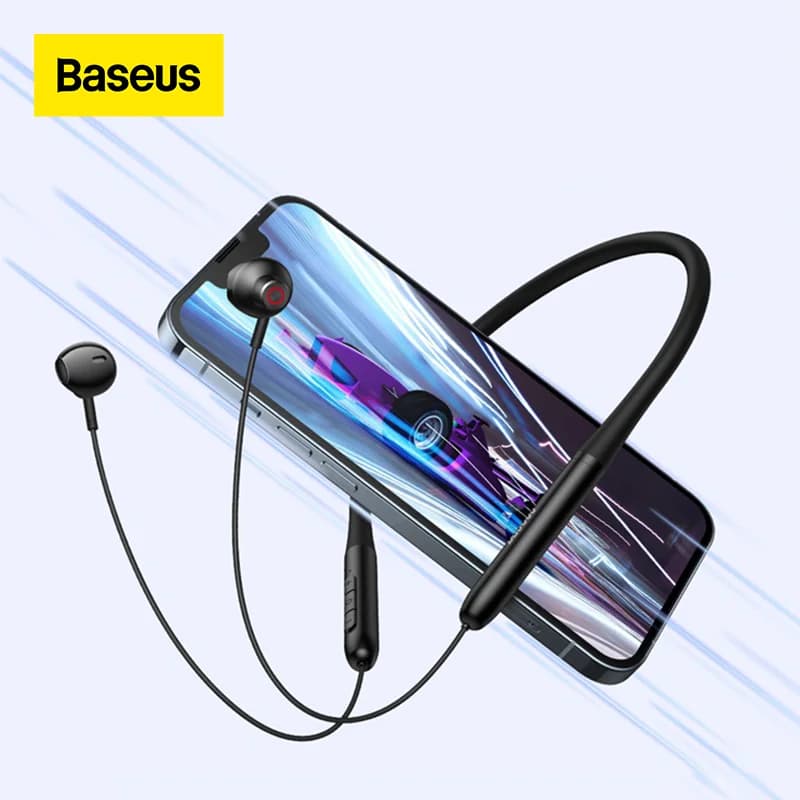 Baseus P1 Bluetooth 5.2 Wireless Headphones Magnetic Neck Archer Auxiliary half in-ear Sport Waterproof gaming heads Pro