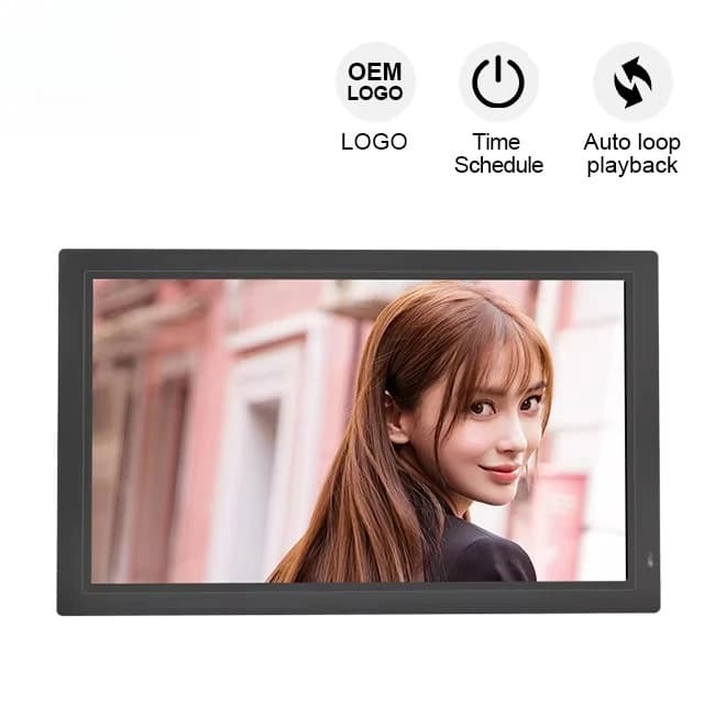High Quality Large Size 23.8 24 Inch Multimedia Digital Nude Photo Frame Ips Panel