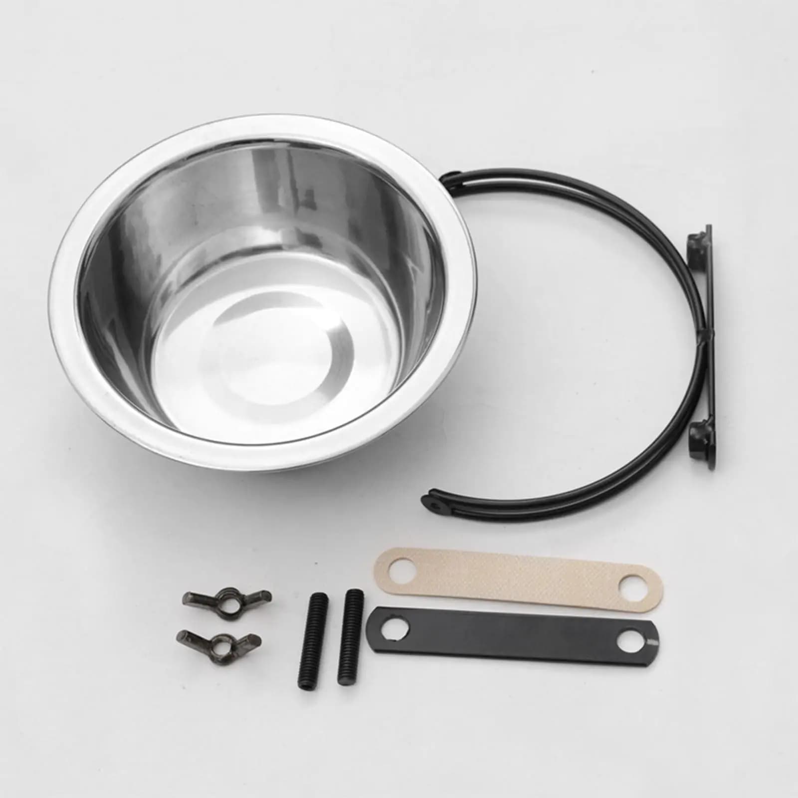 Hanging Pet Bowl Fixed Bowl Pet Bowl Card Slot Stainless Steel Food and Water