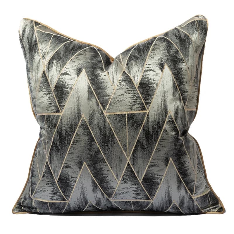 Luxury Cushion Black Golden Pillow Cover Geometric Cushion Cover Marble Texture Pillowcase