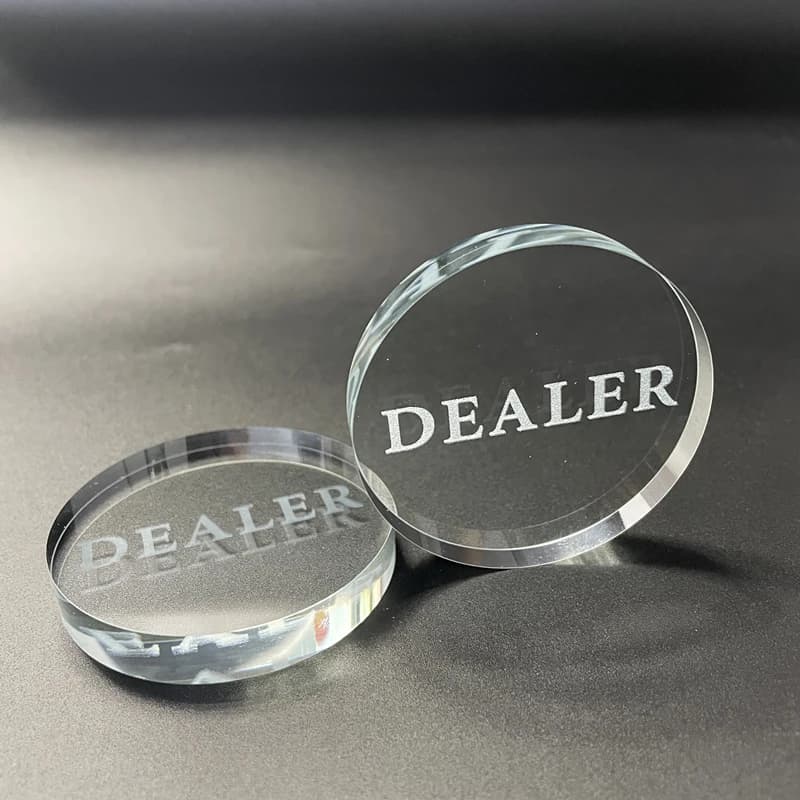Intrattenimento del gioco "DEALER" in cristallo trasparente, gioco da tavolo da 6 cm/2,36 pollici e accessori per giochi da tavolo competitivi