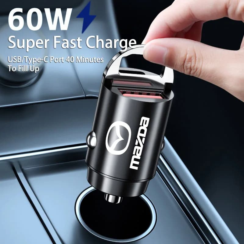 Caricatore per interni auto USB tipo-C adattatore di alimentazione a ricarica rapida per Mazda 6 2 3 CX50 CX60 BT-50 CX5 CX30 MX-5 CX3 CX8 Atenza CX80