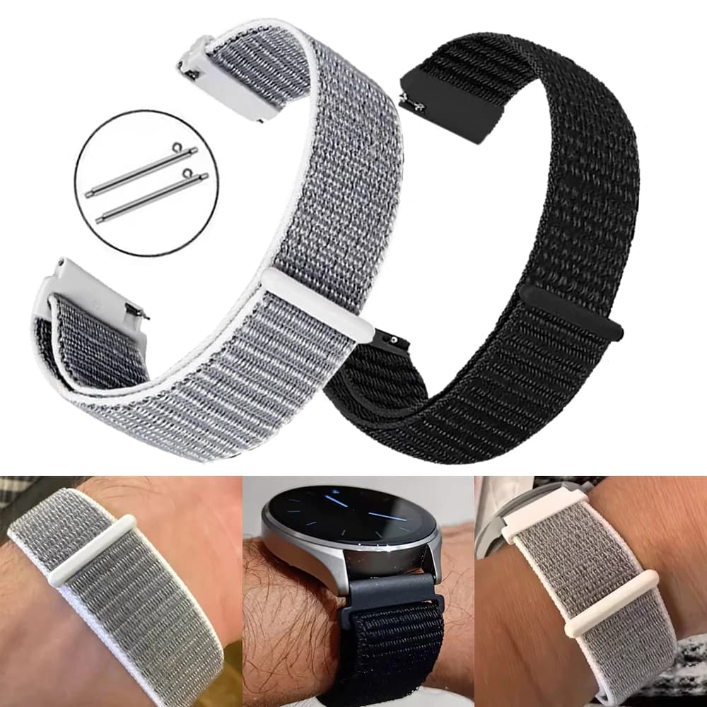 Cinturino in nylon intrecciato da 20/22 mm per Garmin Forerunner 165 265 255 645 570 Venu Sq 2 3 4 D2 Air X15, bracciale traspirante