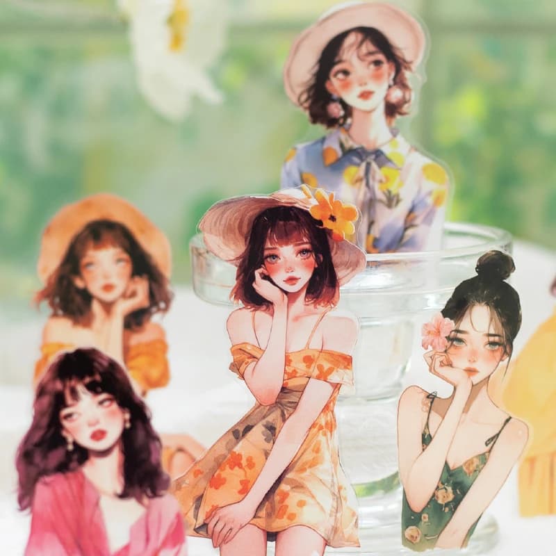 Journal GO 30pcs Ins PET Stickers Girls Life Combo Kit DIY Scrapbooking Materials Collage Card Craft Diary Decor Materials