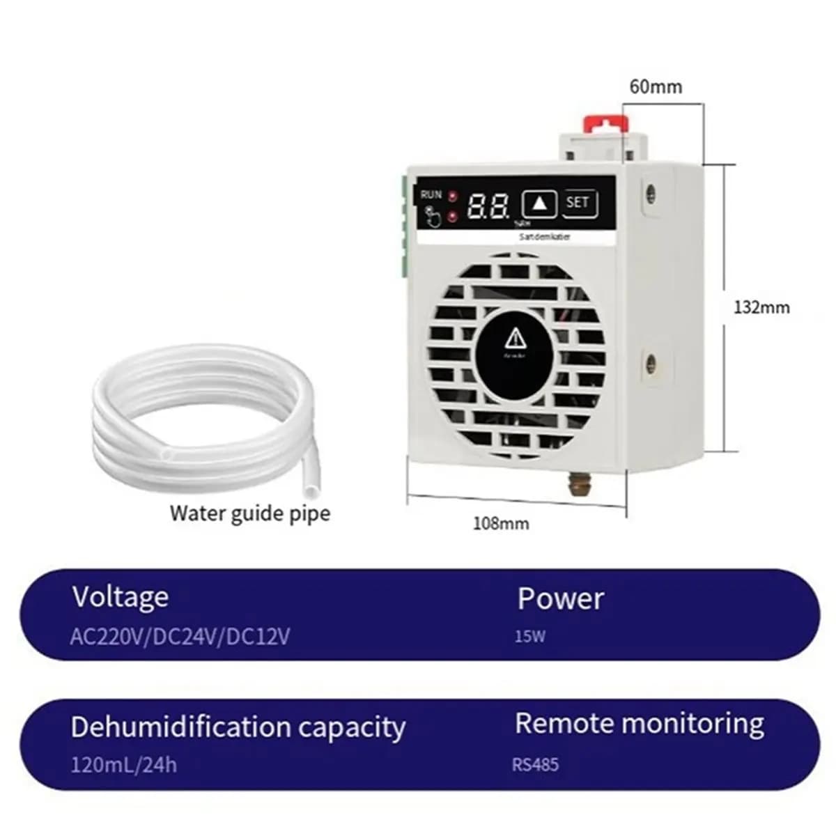 Nuovo Deumidificatore Mini Intelligente 2026 per Armadi Elettrici, Deumidificatore Industriale per Quadri di Distribuzione, Deumidificatore a Semiconduttore