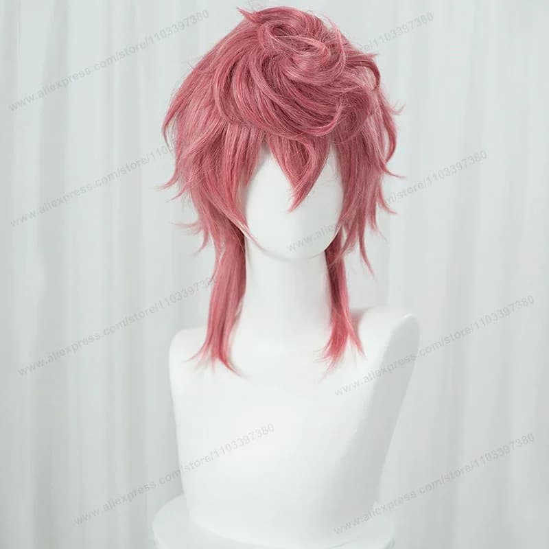 2026 Anime Trish Una Cosplay Pruik 40Cm Roze Vrouwen Haar Hittebestendige Synthetische Pruiken + Pruik Cap