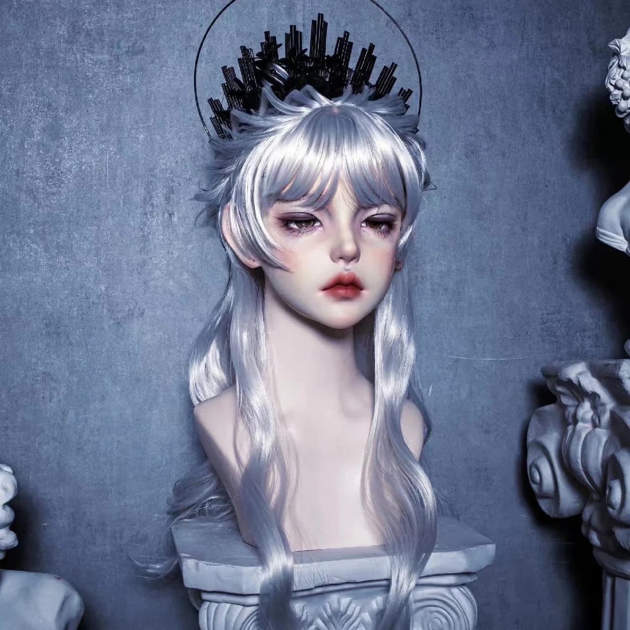 BJD Doll Mask Big Face Girl Human Mask Resin Material Doll Face No Makeup Toys Gifts