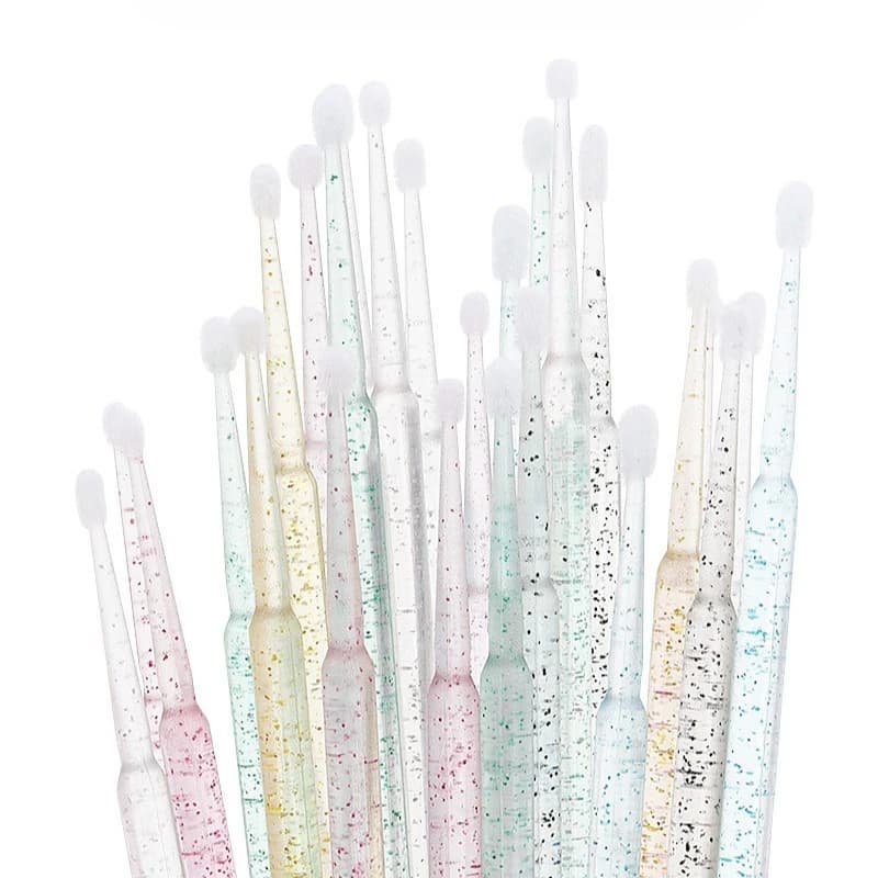 100pcs Microbrush Mascara Wands Applicator Eyelash Micro Brush Crystal Lash Removing Swab Extension Makeup brushes Tools