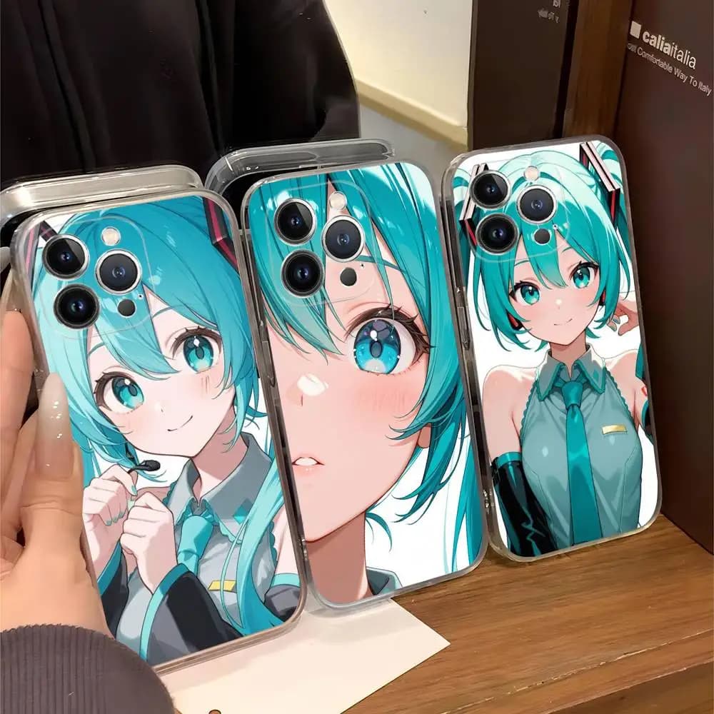 H-Hatsunes Kawaii M-Miku Phone Case For IPhone 16 15 14 11 12 13 Mini Pro XS Max Cover 6 7 8 Plus X Funda Shell