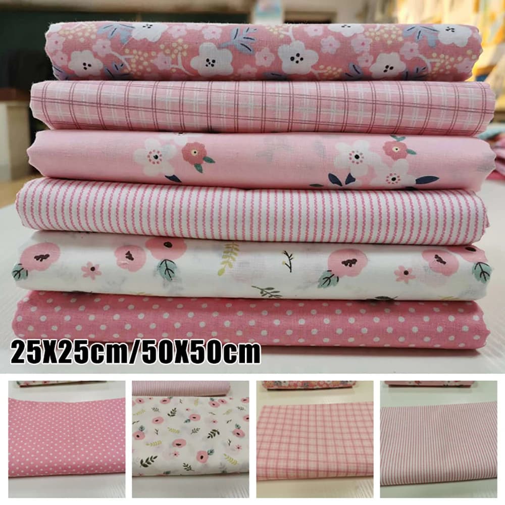 6 pz 25/50cm fai da te panno di cotone floreale pretagliato cucito tessuto fatto a mano panno floreale cucito Patchwork Bundle fai da te