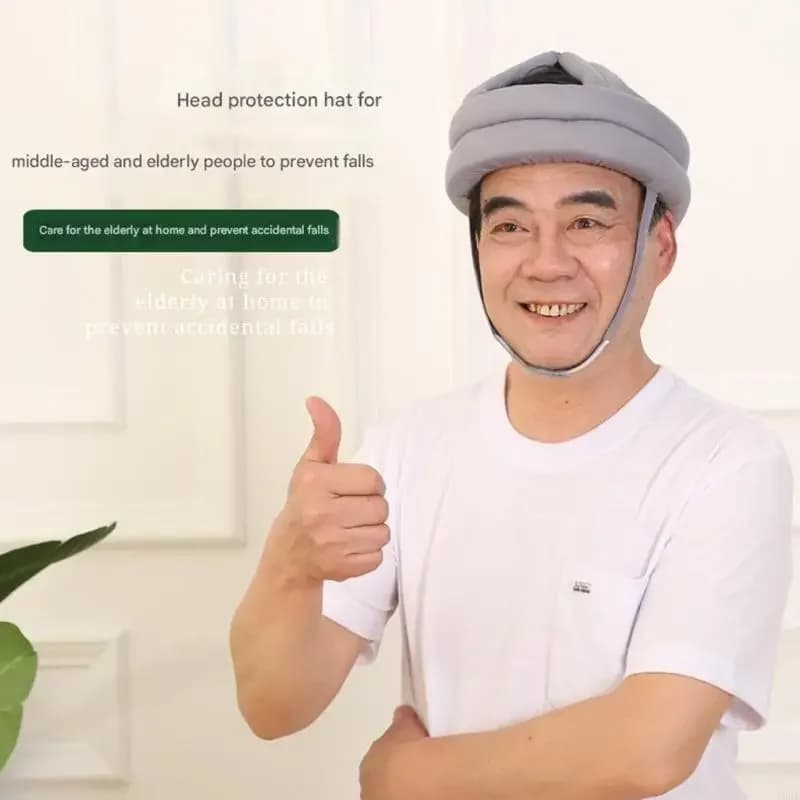 Casco protettivo regolabile con design flessibile, cappello morbido per anziani