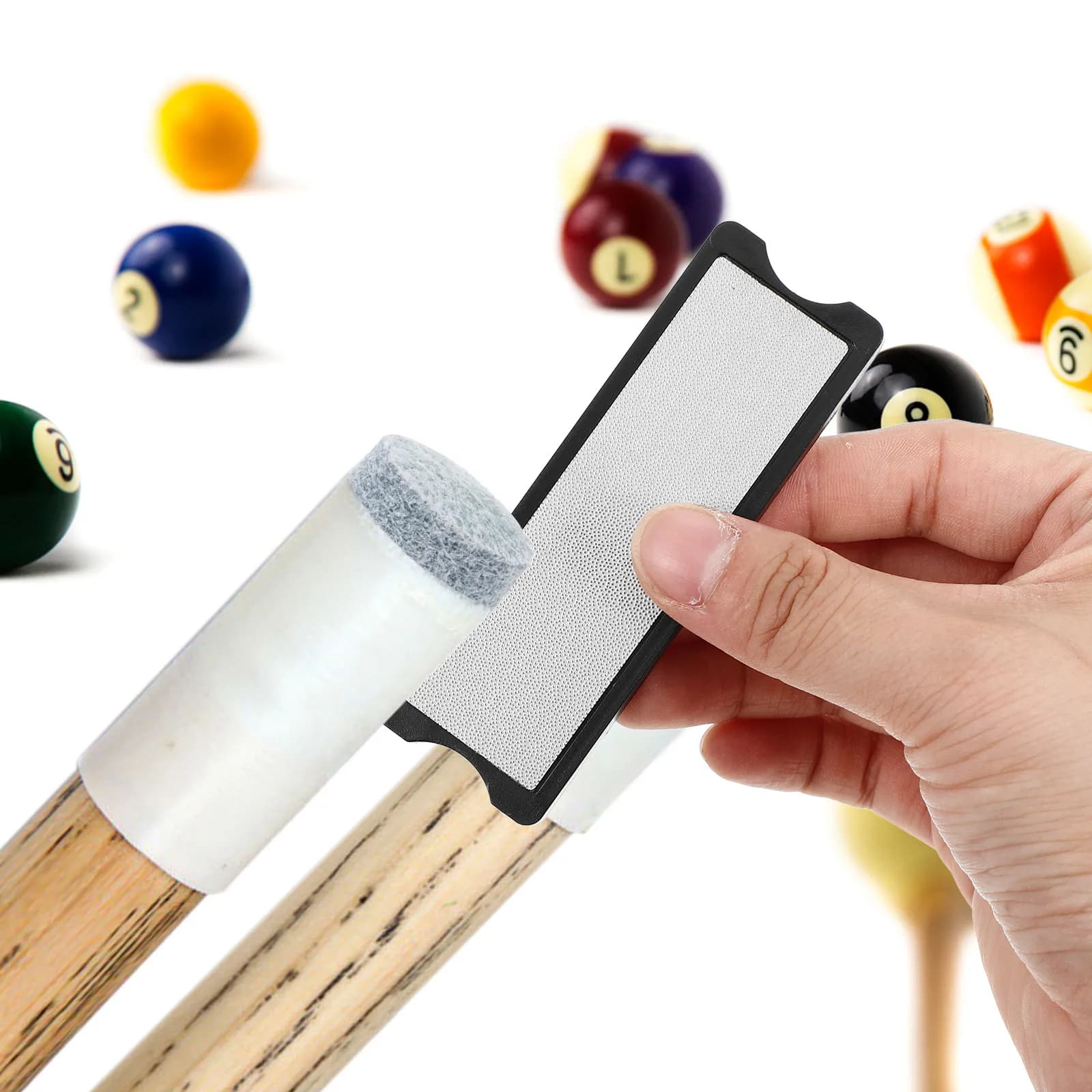 Kit Riparazione Puntali Stecca da Biliardo: Lima a Doppia Faccia e Modellatore Robusto in Lega di Alluminio per Manutenzione Puntali Stecche da Snooker e Biliardo