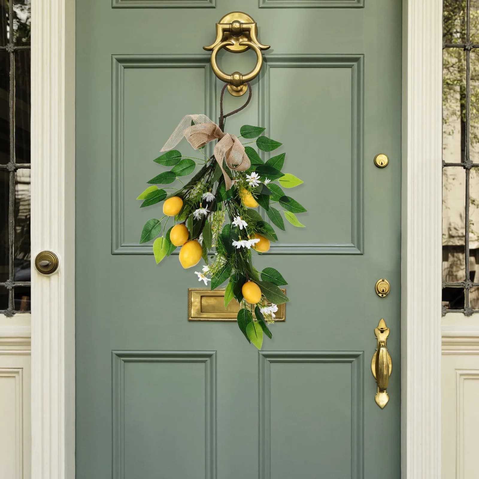 Artificial Lemon Garland to Hang, Chic Decoration for Celebrations and Scenography