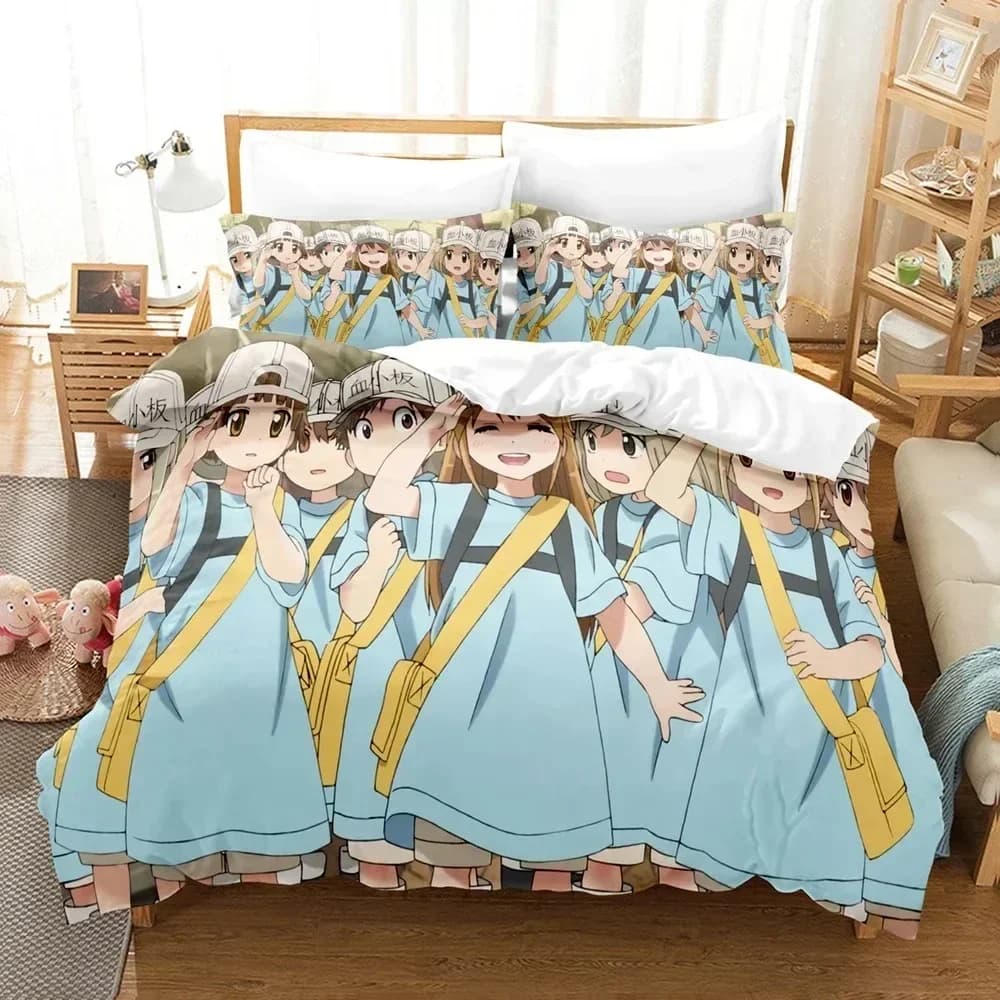 Set di biancheria da letto per celle di lavoro 3D di moda carina Set copripiumino con federa Twin Full Queen King Biancheria da letto personalizzabile