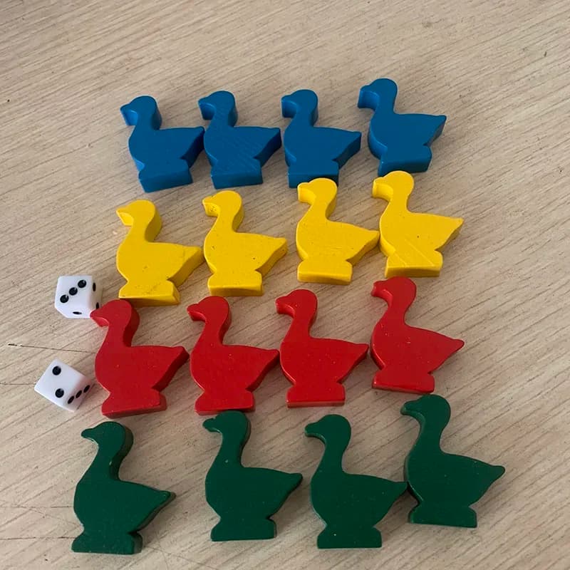 Accessori per giochi di scacchi in legno a forma di oca da 16 pezzi/set