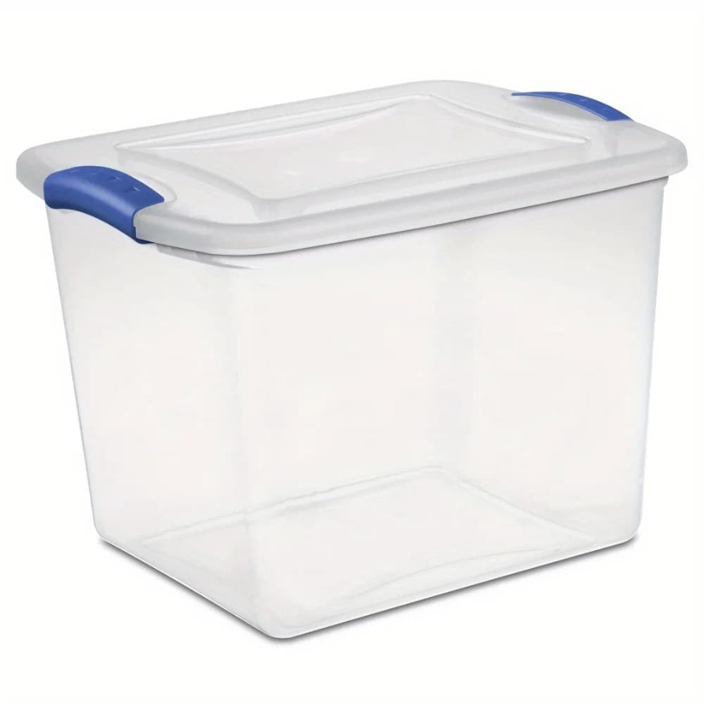 Storage box with 27 litre lock, multipurpose case, classic and versatile, transparent and visible, comfortable and durable
