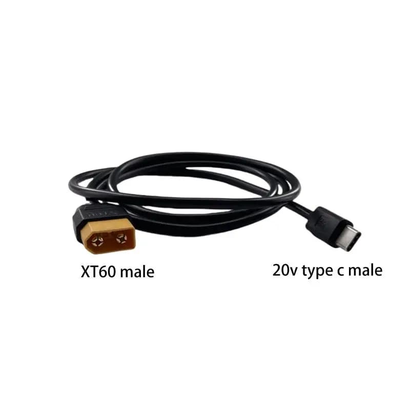 Versatile Type-C to XT60 Male Female Plug for Model Aircrafts Consistent Lithium Battery Power